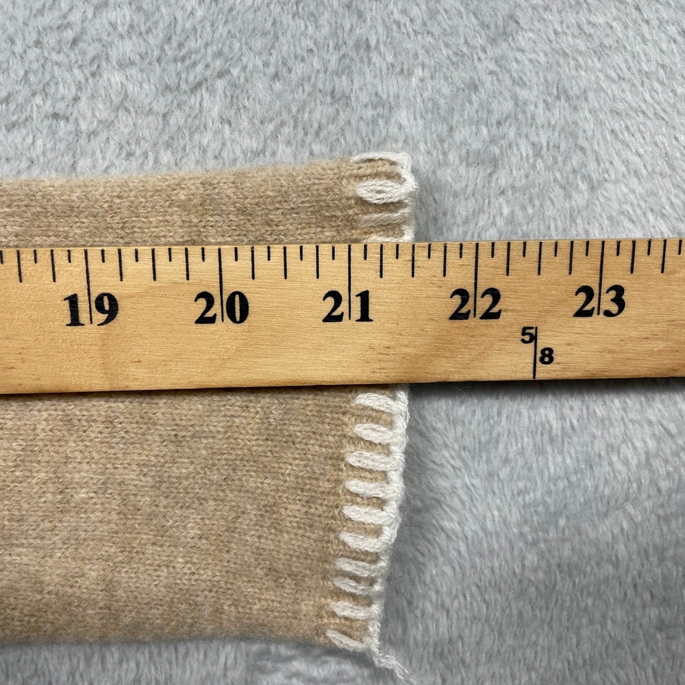 Velvet Heart Sweater Women Small Tan Wool Cashmere Whipstitch SCI-24745 - Picture 8 of 10